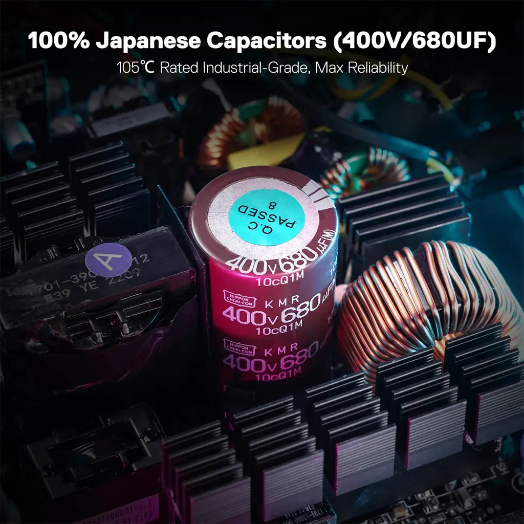 redragon ps007 black 80 plus gold rgb power supply japanese capacitor.jpg redragon ps007 black 80 plus gold rgb power supply japanese capacitor.jpg