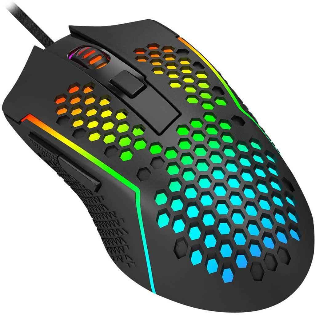 redragon reaping m987 black honeycomb gaming mouse top view.jpg redragon reaping m987 black honeycomb gaming mouse top view.jpg