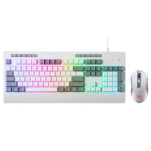 redragon s151 white membrane gaming keyboard mouse wired combo front.jpg