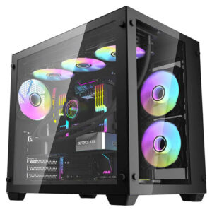 darkflash c285 black atx gaming casing front.jpg