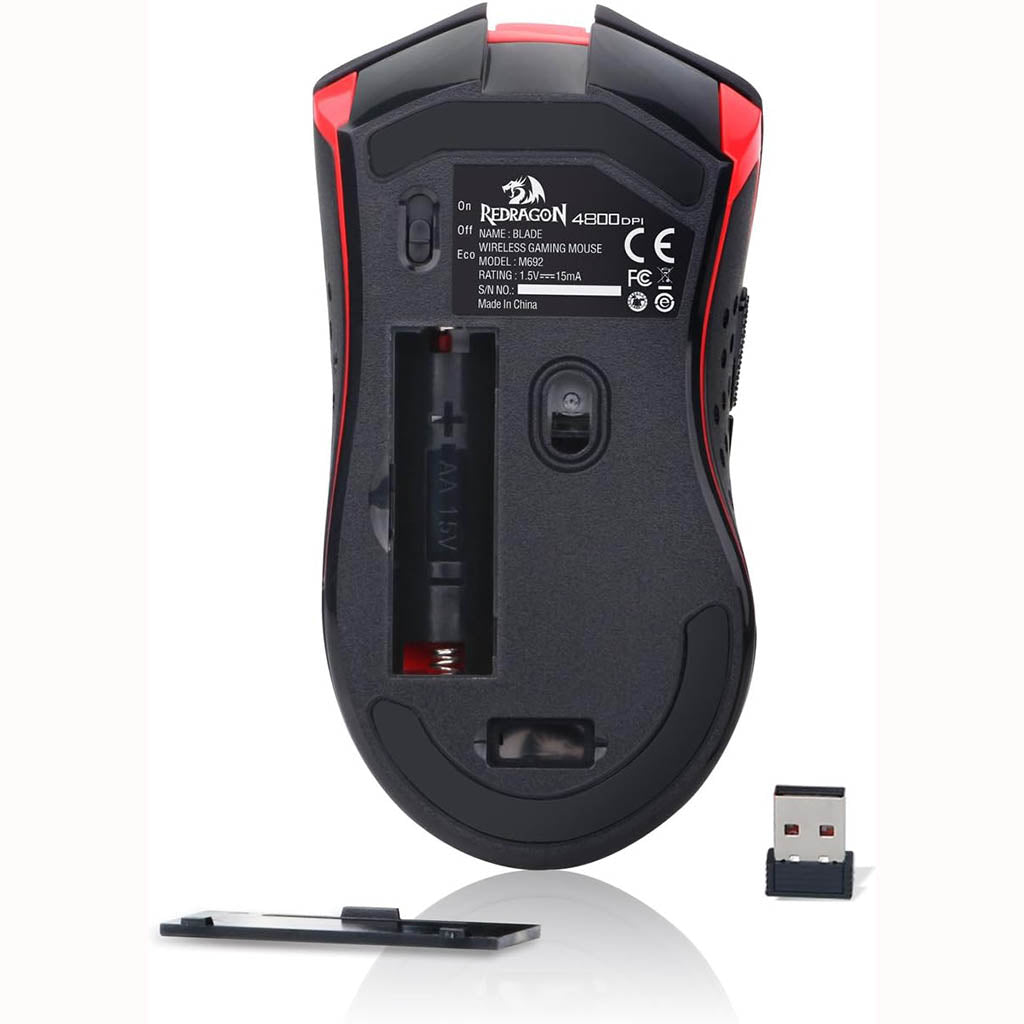 redragon m692 blade black wireless gaming mouse bottom.jpg redragon m692 blade black wireless gaming mouse bottom.jpg