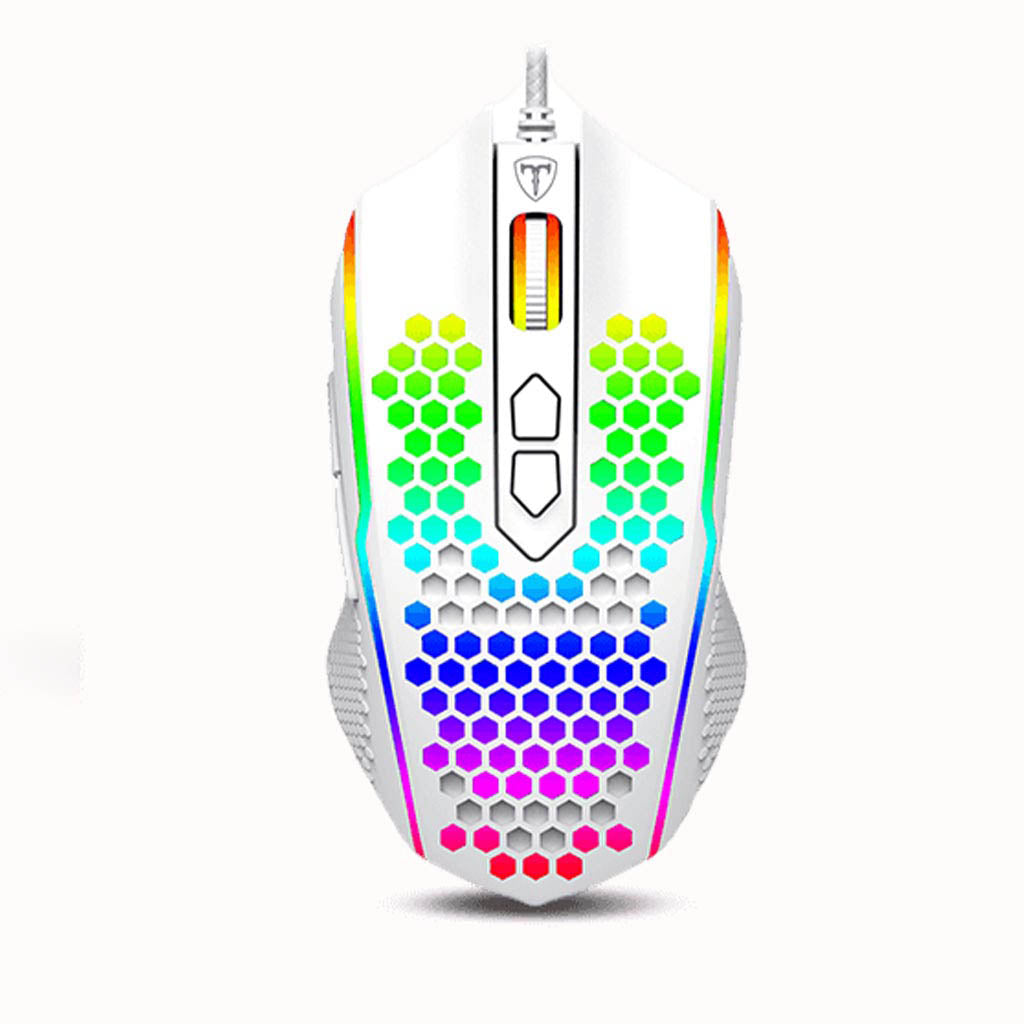 t dagger t tgm310 white honeycomb rgb gaming mouse front.jpg t dagger t tgm310 white honeycomb rgb gaming mouse front.jpg